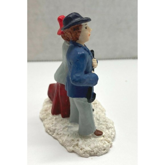 Vintage Christmas Village Date Night Stroll Couple Hand Painted - Picture 5 of 7